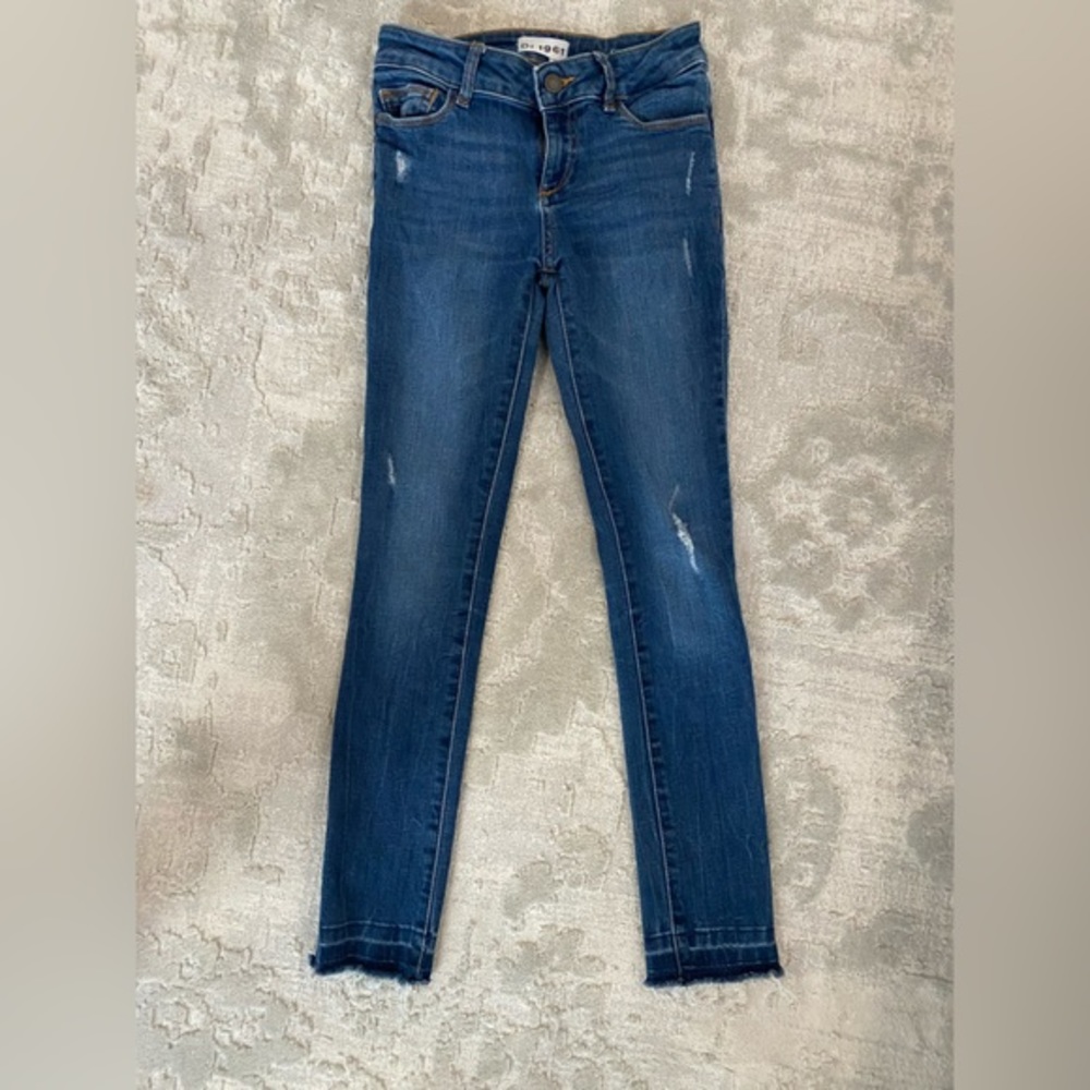 DL1961 Girls Premium Distressed Skinny Denim Jeans. Chloe Thrive Size 12